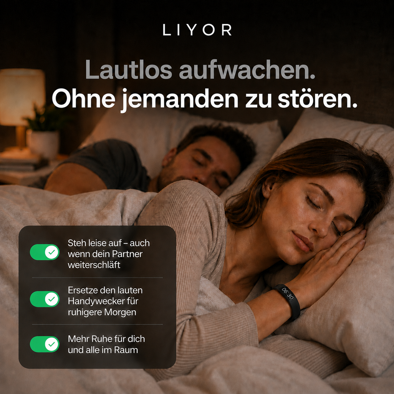 LIYOR Vibrationswecker-Armband – lautlos aufwachen