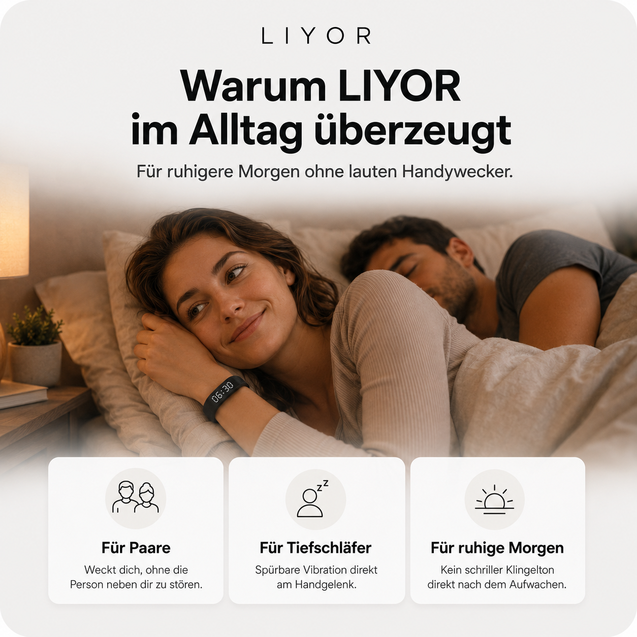 LIYOR Vibrationswecker-Armband – lautlos aufwachen