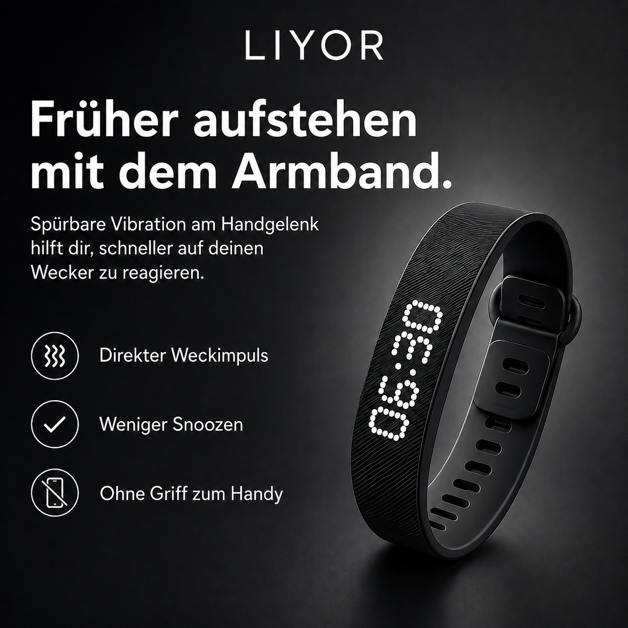 LIYOR Vibrationswecker-Armband – lautlos aufwachen