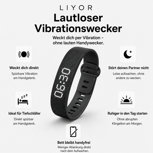 LIYOR Vibrationswecker-Armband – lautlos aufwachen